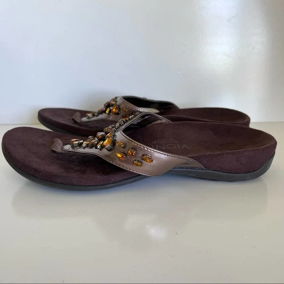 COPY - Vionic Pearl Jeweled Bronze Sandals - Picture 5 of 11
